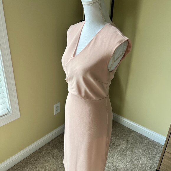 Ann Taylor Light Pink Salmon Wrap Dress Fitted - Picture 1 of 3